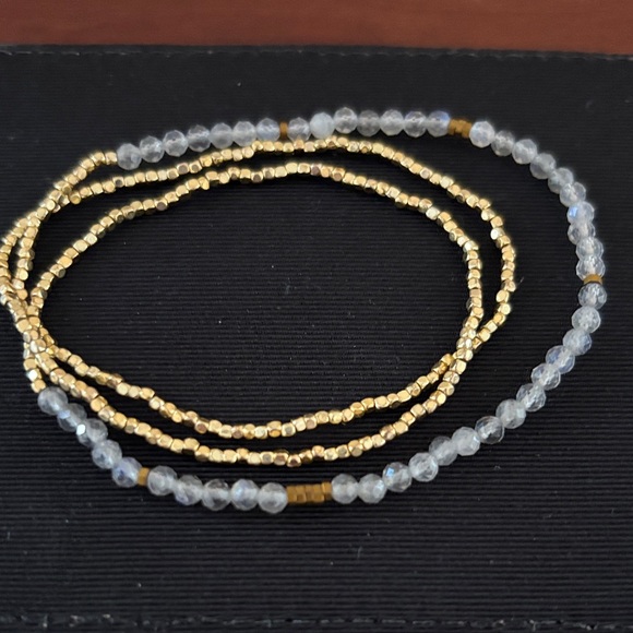 Scout Gold and Gray Beaded Bracelet Set - Picture 2 of 3
